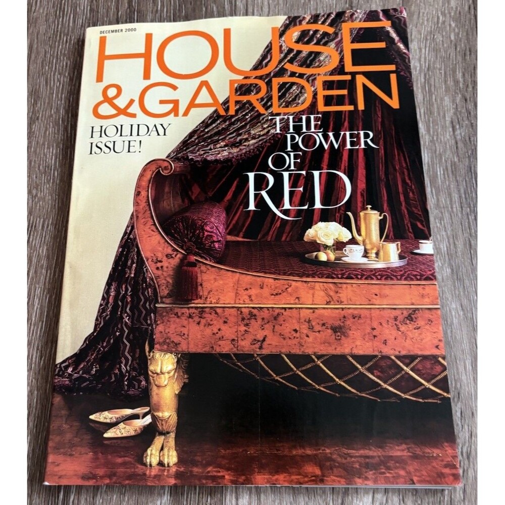 House & Garden Magazine, December 2000: The Power of Red Holiday Issue Vintage